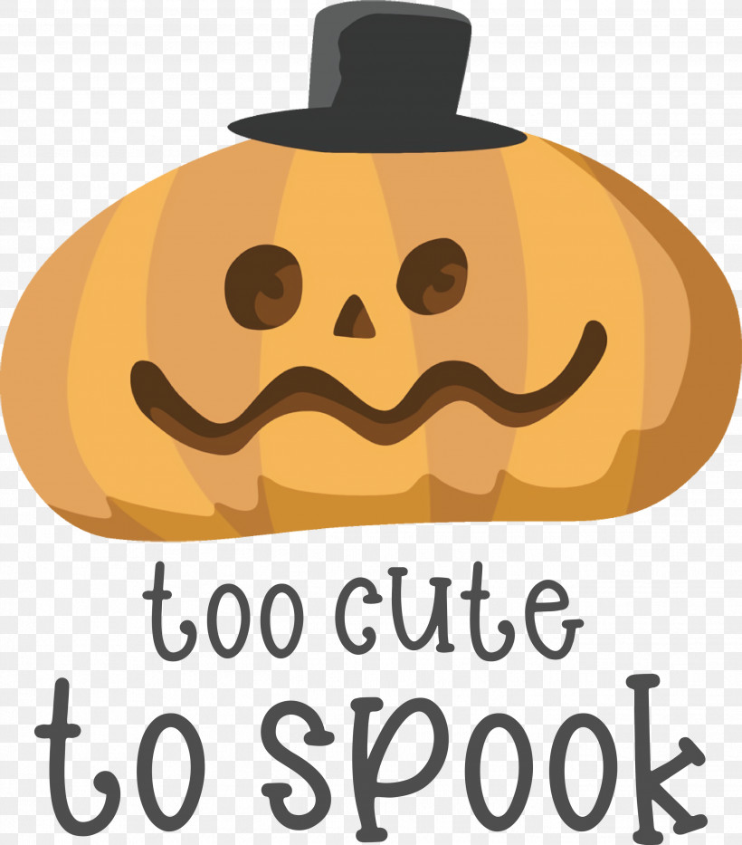 Halloween Too Cute To Spook Spook, PNG, 2634x2999px, Halloween, Happiness, Meter, Pumpkin, Smiley Download Free