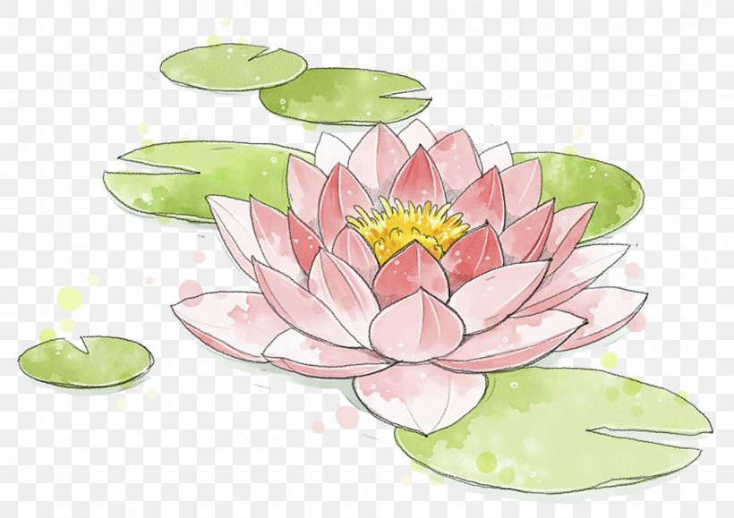 Watercolor Painting Nelumbo Nucifera, PNG, 1024x724px, Watercolor Painting, Color, Flora, Floral Design, Floristry Download Free