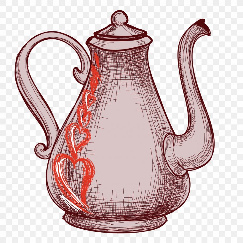 Hand-painted Teapot, PNG, 1276x1276px, Tea, Ceramic, Cup, Drawing, Drinkware Download Free