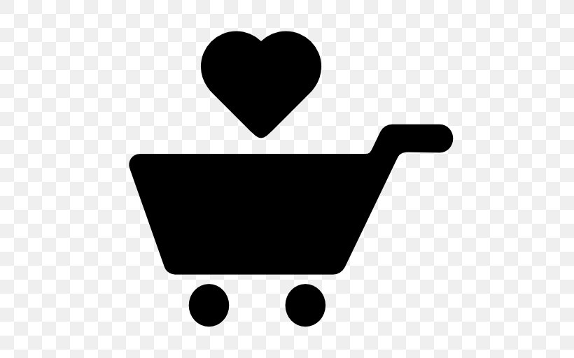 Download Shopping Cart, PNG, 512x512px, Shopping Cart, Black, Black And White, Heart, Icon Design Download Free