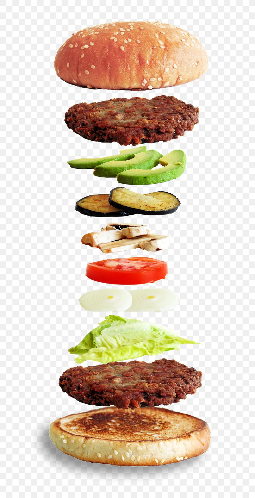 Hamburger Fast Food Veggie Burger Cheeseburger Breakfast Sandwich, PNG, 742x1600px, Hamburger, American Food, Appetizer, Breakfast Sandwich, Buffalo Burger Download Free