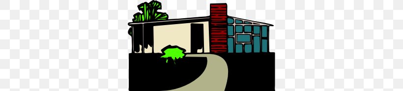 House Modern Architecture Clip Art, PNG, 300x185px, House, Brand, Building, Drawing, Green Download Free