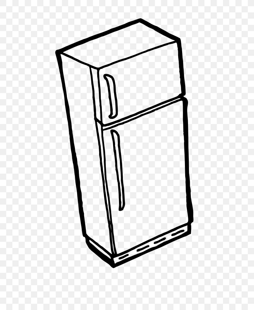 Refrigerator Clip Art, PNG, 711x1000px, Refrigerator, Area, Black And White, Cartoon, Free Content Download Free