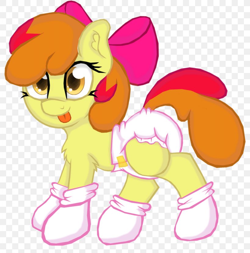 Pony Apple Bloom Diaper Horse, PNG, 1024x1040px, Watercolor, Cartoon, Flower, Frame, Heart Download Free