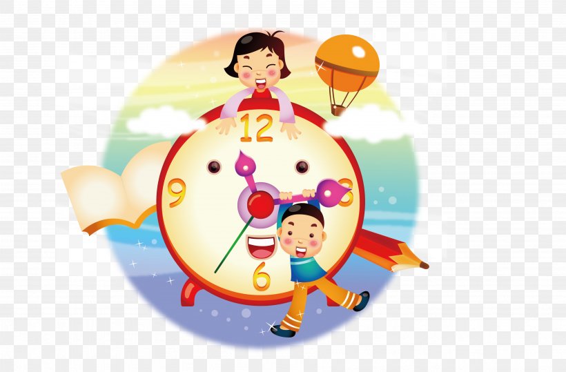Child Time Clock Time Clock, PNG, 3592x2365px, Child, Art, Cartoon, Clock, Computer Download Free