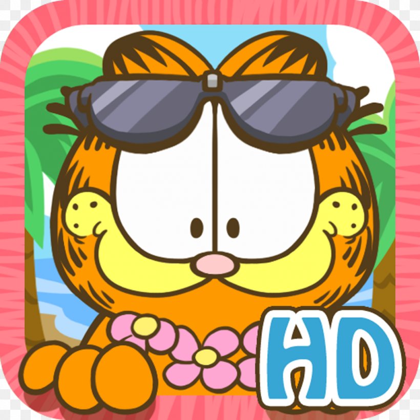 Garfield's Diner Hawaii Garfield's Defense 2 Android, PNG, 1024x1024px, Android, Area, Art, Diner, Eyewear Download Free
