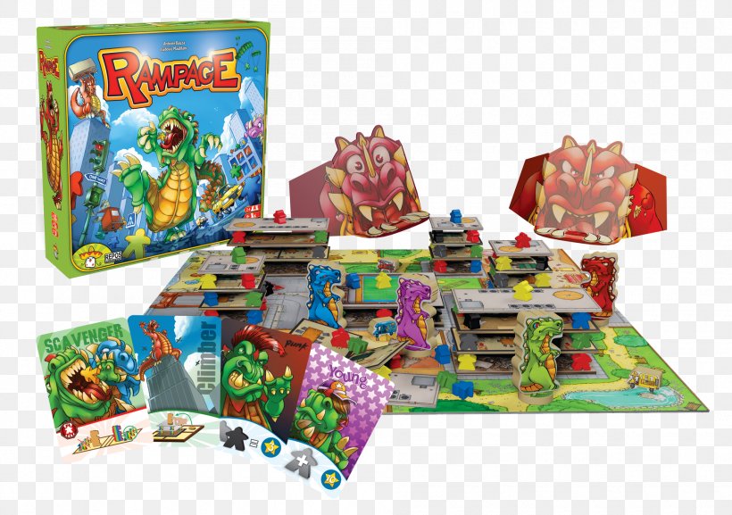 Rampage Terror In Meeple City Game Toy Repos Production, PNG, 1890x1330px, Rampage, Antoine Bauza, Board Game, Game, Kaiju Download Free