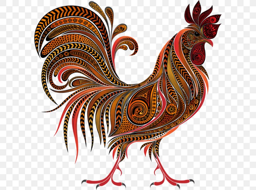 Rooster Chinese New Year Clip Art, PNG, 600x611px, Rooster, Art, Beak, Bird, Chicken Download Free