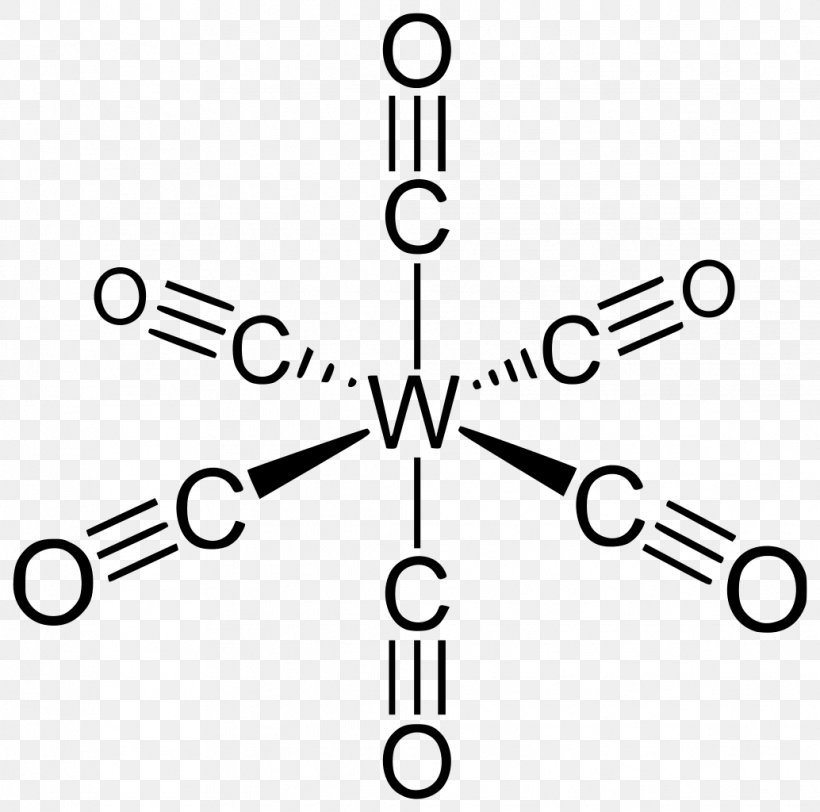 Tungsten Hexacarbonyl Chromium Hexacarbonyl Metal Carbonyl Carbon Monoxide Molybdenum Hexacarbonyl, PNG, 1034x1024px, Tungsten Hexacarbonyl, Area, Atom, Black And White, Carbon Monoxide Download Free