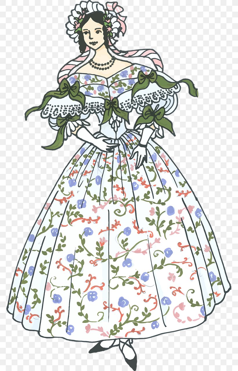 Vintage Clothing Dress Clip Art, PNG, 775x1280px, Clothing, Art, Artwork, Ball Gown, Costume Download Free