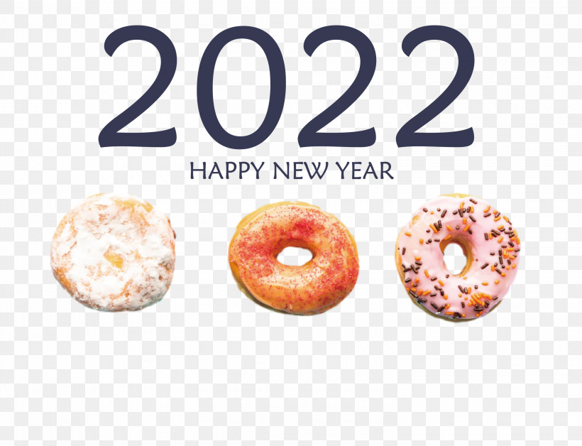 2022 Happy New Year 2022 New Year 2022, PNG, 3000x2299px, Bagel, Doughnut, Finger Food, Meter, Snack Download Free