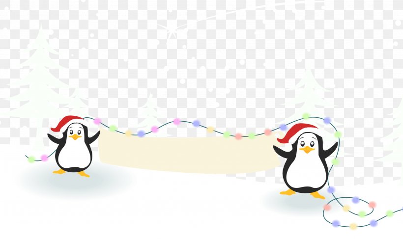 Christmas Snow Poster, PNG, 2587x1537px, Christmas, Animation, Beak, Bird, Cartoon Download Free
