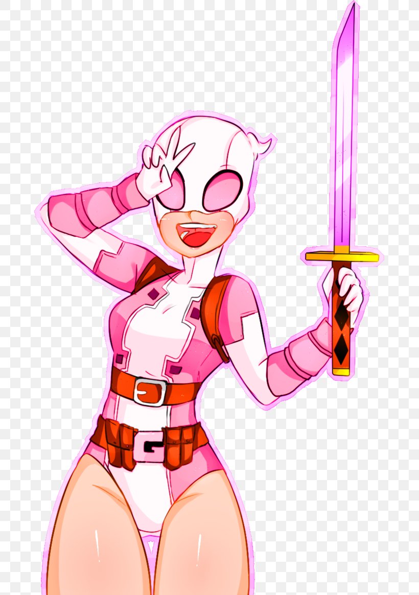 Deadpool Gwenpool Drawing Comics, PNG, 685x1165px, Watercolor, Cartoon, Flower, Frame, Heart Download Free
