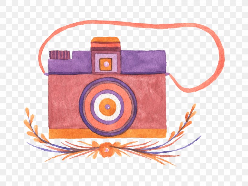 Drawing Watercolor Painting Camera Photography, PNG, 4000x3000px, Drawing, Art, Camera, Logo, Orange Download Free