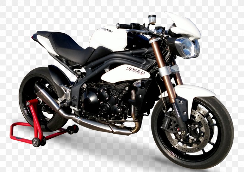 Exhaust System Triumph Motorcycles Ltd Motorcycle Fairing Triumph Speed Triple Triumph Street Triple, PNG, 850x600px, Exhaust System, Automotive Exhaust, Automotive Exterior, Car, Clothing Accessories Download Free