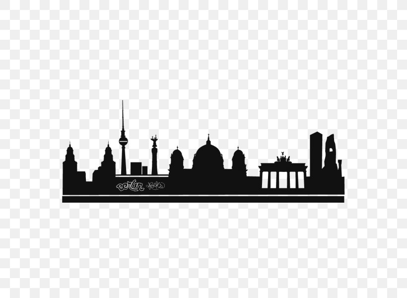 Silhouette City Skyline Phonograph Record Berlin, PNG, 600x600px, Silhouette, Berlin, Black And White, City, Decorative Arts Download Free