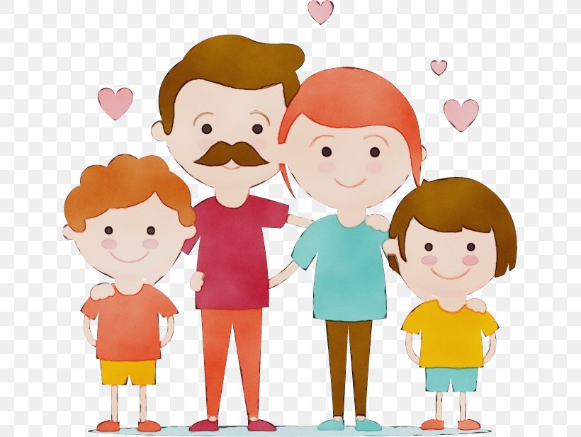 Cartoon People Social Group Child Friendship, PNG, 643x617px, Watercolor, Cartoon, Child, Friendship, Fun Download Free
