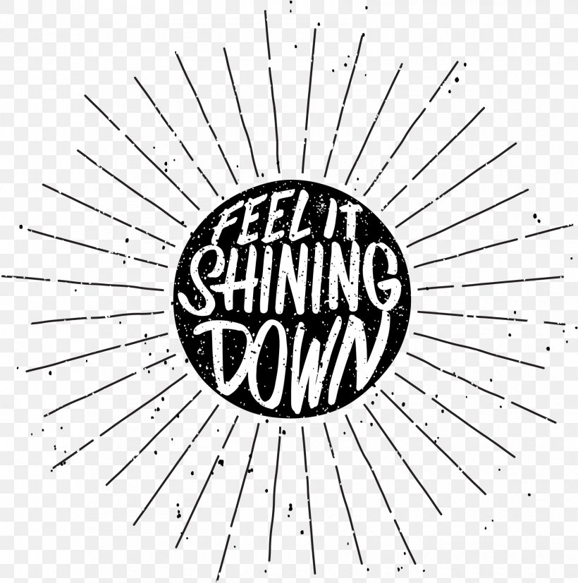 Feel It Shining Down Logo Font Brand Product, PNG, 1706x1722px, Logo, Area, Black And White, Brand, Monochrome Download Free