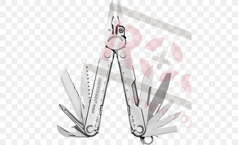 Multi-function Tools & Knives Leatherman Rebar Stainless Steel, PNG, 500x500px, Multifunction Tools Knives, Blade, Brand, Hand, Hardware Download Free