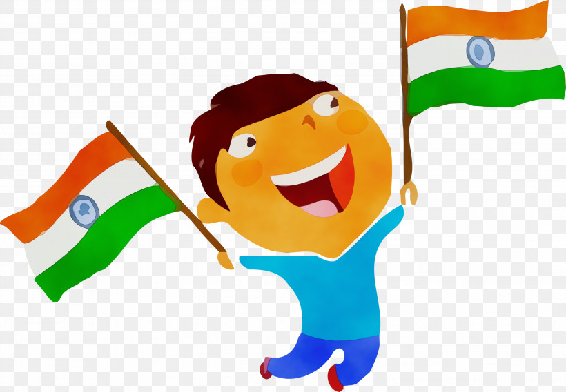 Cartoon, PNG, 2999x2084px, Happy India Republic Day, Cartoon, Paint, Watercolor, Wet Ink Download Free