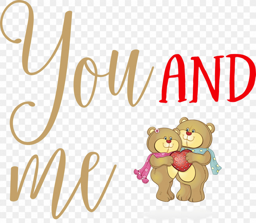 Teddy Bear, PNG, 3000x2618px, You And Me, Bears, Calligraphy, Care Bears, Cartoon Download Free