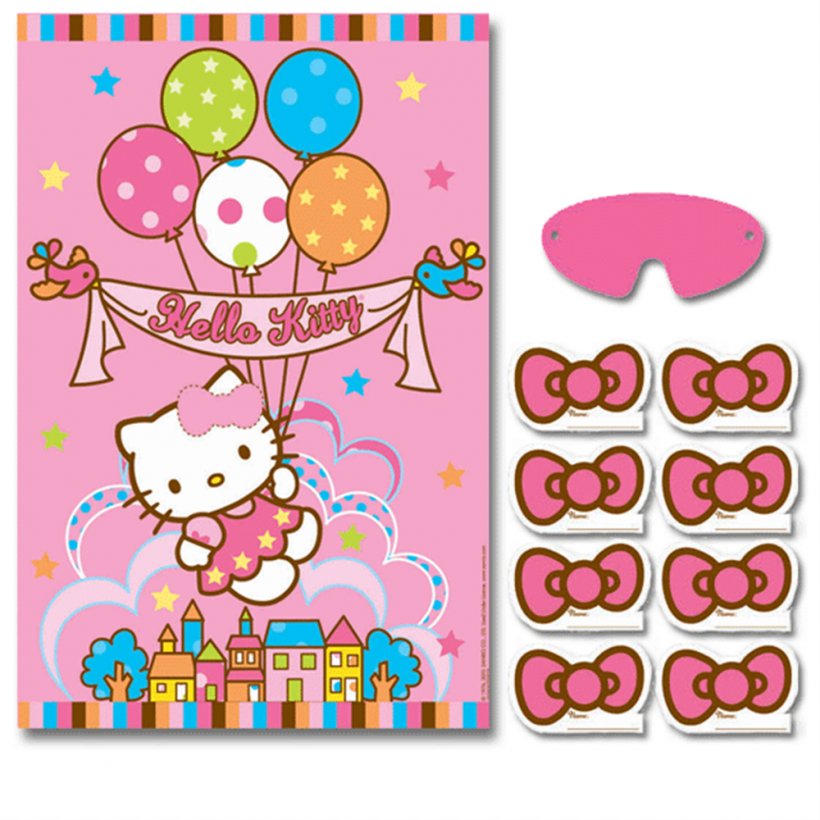 Hello Kitty Kitty Party Birthday Party Game, PNG, 1000x1000px, Hello Kitty, Area, Art, Balloon, Birthday Download Free