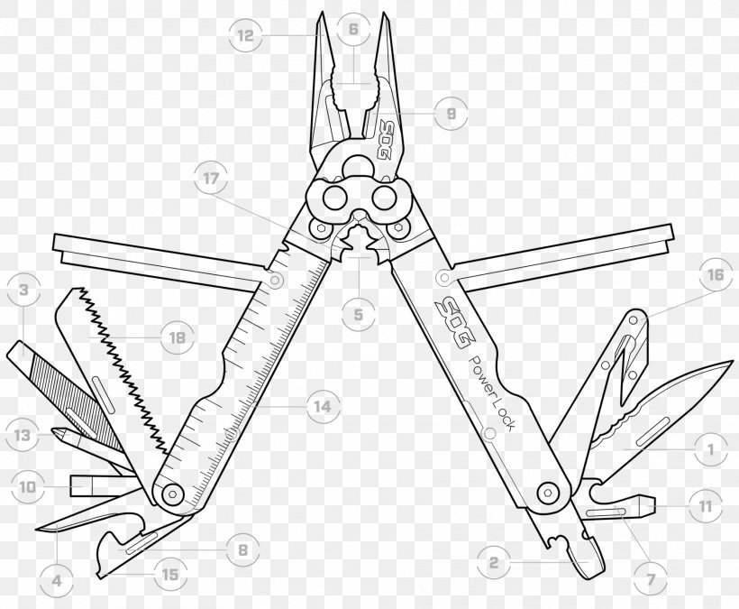 Multi-function Tools & Knives SOG Specialty Knives & Tools, LLC Leatherman /m/02csf Line Art, PNG, 1821x1501px, Multifunction Tools Knives, Artwork, Auto Part, Black And White, Car Download Free