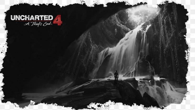 Uncharted 4: A Thief's End Uncharted 3: Drake's Deception Uncharted 2: Among Thieves Nathan Drake Uncharted: The Lost Legacy, PNG, 1080x610px, 4k Resolution, Uncharted 3 Drake S Deception, Black And White, Display Resolution, Geological Phenomenon Download Free