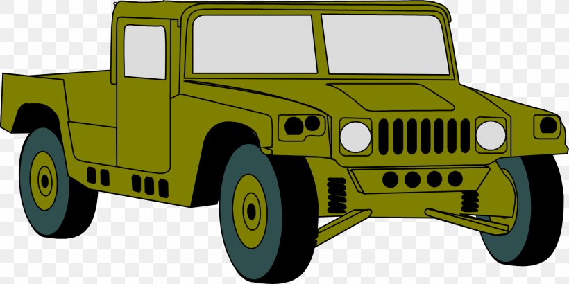 Humvee Hummer Jeep Military Vehicle Clip Art, PNG, 1920x962px, Humvee