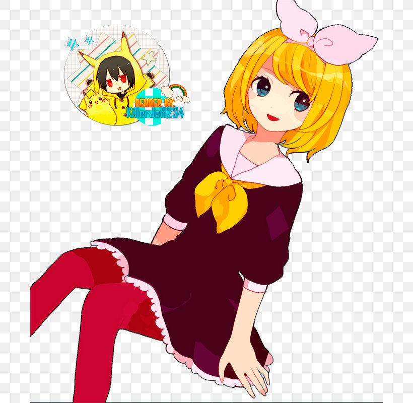 Kagamine Rin/Len Vocaloid Clip Art Illustration DeviantArt, PNG, 700x800px, Watercolor, Cartoon, Flower, Frame, Heart Download Free
