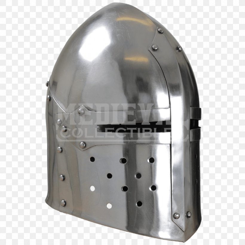 Helmet Middle Ages Great Helm Steel Knight, PNG, 850x850px, Helmet, Barbute, Cap, Carbon Steel, Combat Helmet Download Free