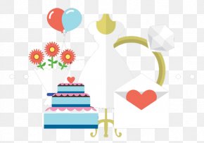 Balloon Diamond Ring Valentine Cake - Valentines Day Wedding Ring Clip Art PNG