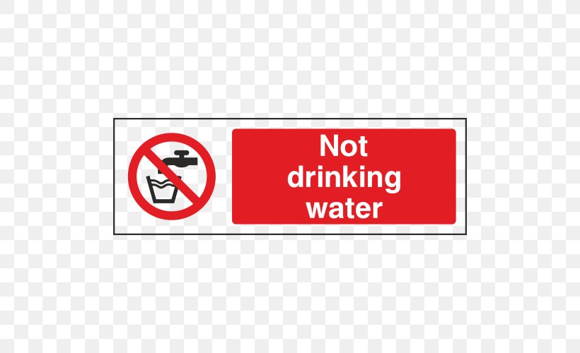 Drinking Water Sign Sticker Label, PNG, 500x500px, Drinking Water, Adhesive, Area, Banner, Brand Download Free