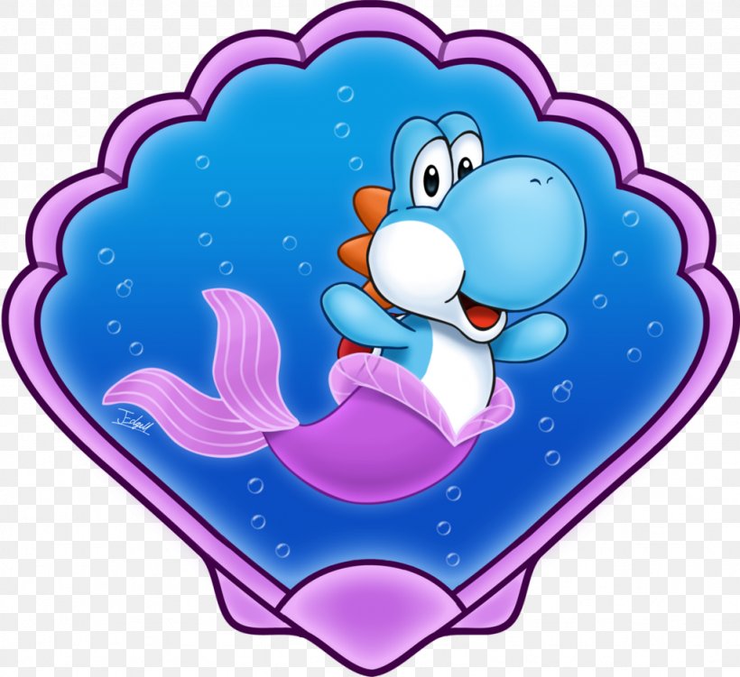Mermaid Yoshi Mario Rosalina Merman, PNG, 1024x939px, Watercolor, Cartoon, Flower, Frame, Heart Download Free