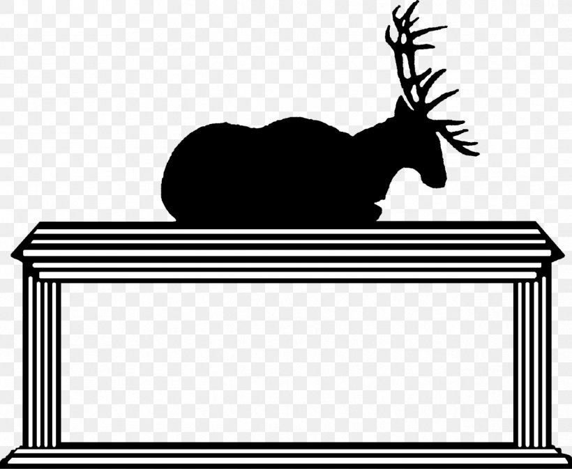 Reindeer Clip Art Silhouette Black Line, PNG, 1269x1043px, Reindeer, Black, Black And White, Deer, Horse Like Mammal Download Free