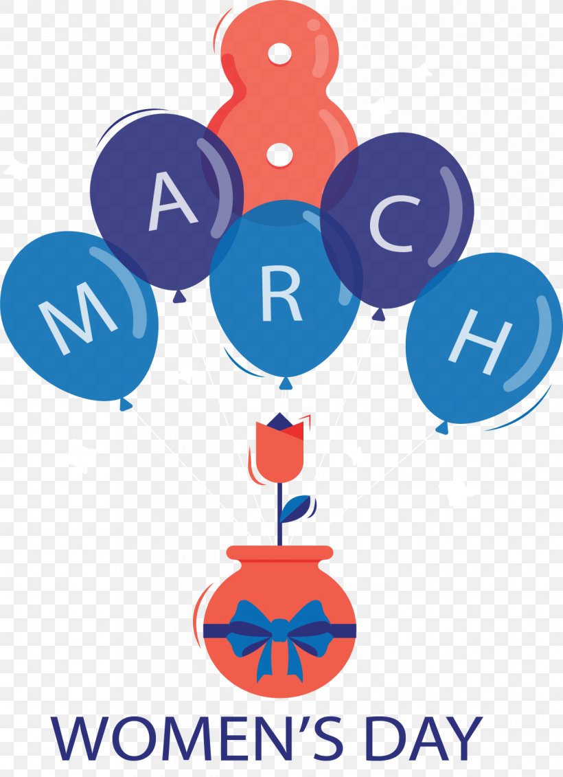 Balloon International Womens Day Euclidean Vector, PNG, 1217x1679px, Balloon, Area, Ballonnet, Blue, Brand Download Free