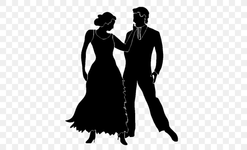 Ballroom Dance Silhouette Tango, PNG, 500x500px, Watercolor, Cartoon, Flower, Frame, Heart Download Free