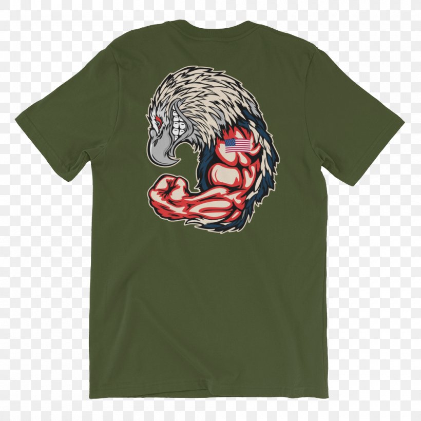 T-shirt Bald Eagle Sleeve, PNG, 1000x1000px, Watercolor, Cartoon, Flower, Frame, Heart Download Free