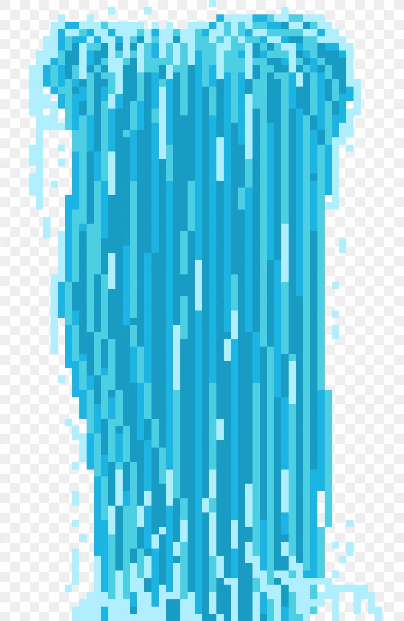 Pixel Art Waterfall, PNG, 1120x1720px, Pixel Art, Animation, Aqua, Art, Azure Download Free