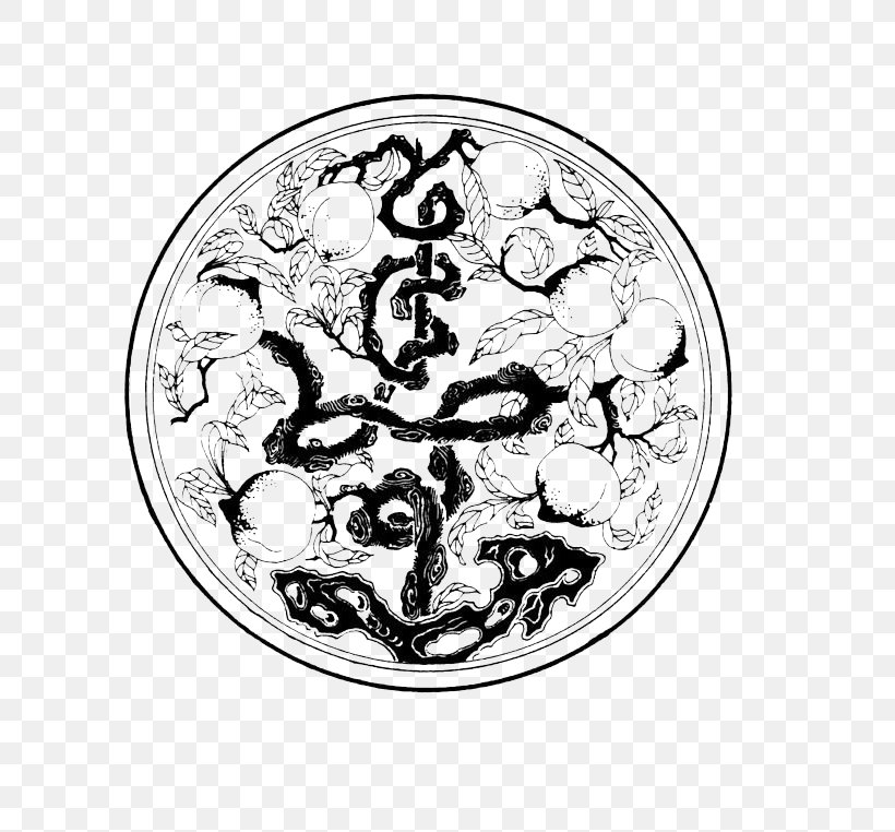 China Longevity Peach, PNG, 770x762px, China, Black And White, Body Jewelry, Drawing, Information Download Free