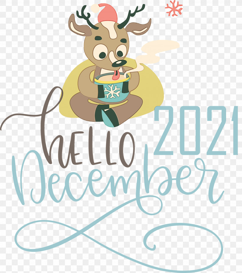 Reindeer, PNG, 2656x3000px, Hello December, Biology, Cartoon, December, Deer Download Free