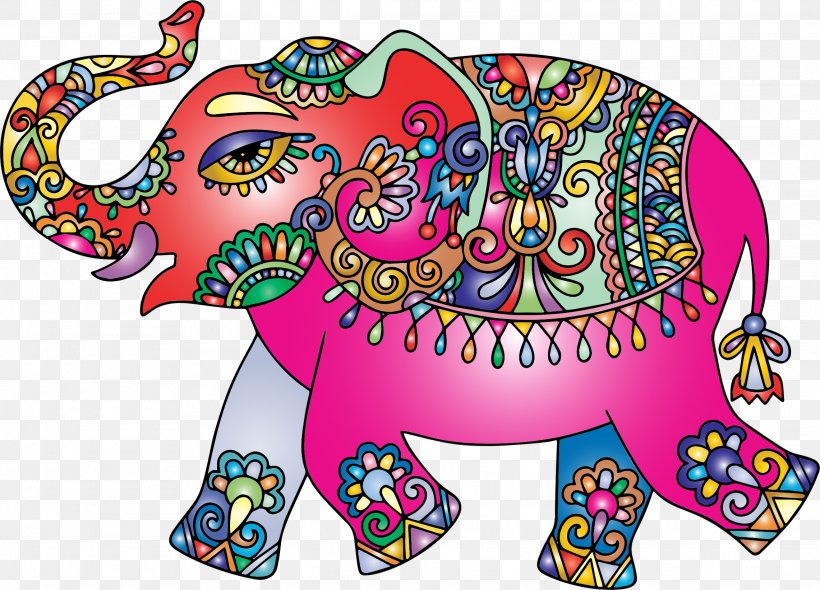 African Elephant Indian Elephant Drawing Color, PNG, 2282x1644px, Watercolor, Cartoon, Flower, Frame, Heart Download Free