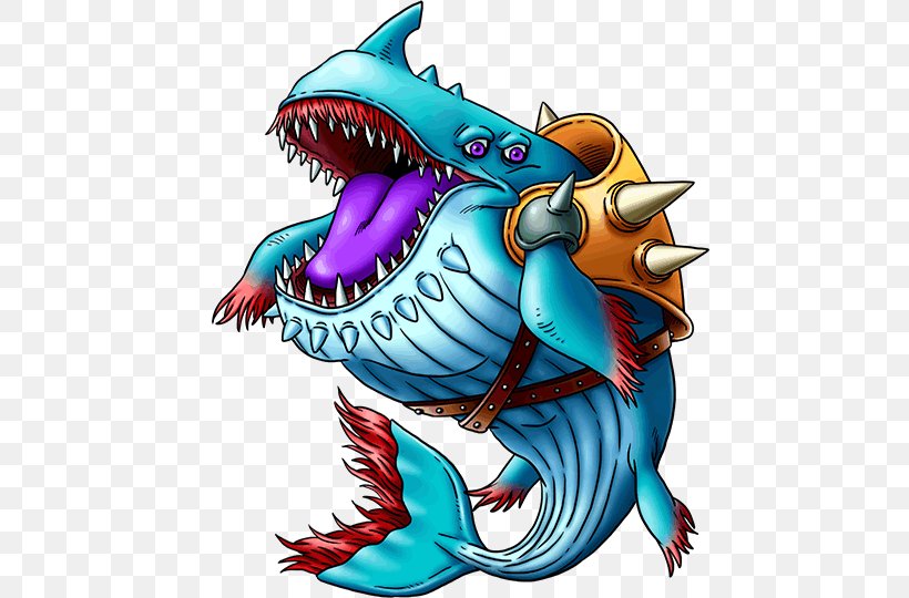 Dragon Quest VII Monster Leviathan Illustration, PNG, 540x540px, Dragon, Cartilaginous Fish, Cartoon, Character, Dragon Ball Download Free