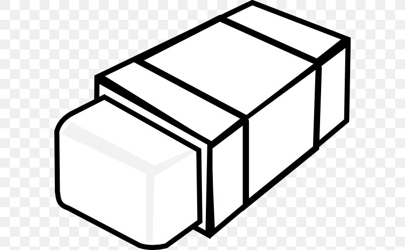 Eraser Pencil Black And White Clip Art, PNG, 600x507px, Eraser, Area, Black, Black And White, Colored Pencil Download Free