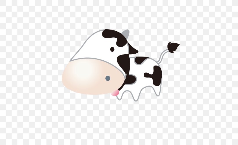 Hand-painted Cute Cow, PNG, 500x500px, Cattle, Cartoon, Clip Art, Cowbell, Dairy Cattle Download Free