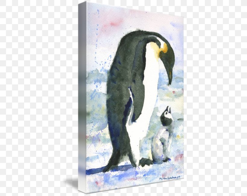 King Penguin Watercolor Painting Art, PNG, 411x650px, Penguin, Art, Artist, Beak, Bird Download Free