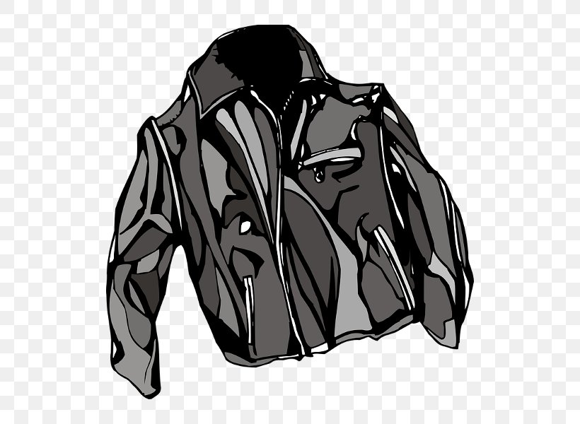 Leather Jacket Clip Art, PNG, 600x600px, Leather Jacket, Black, Black And White, Coat, Fictional Character Download Free