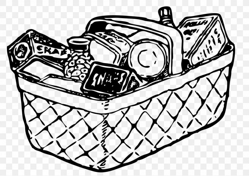 Picnic Baskets Grocery Store Clip Art, PNG, 1000x709px, Picnic Baskets, Auto Part, Automotive Design, Automotive Lighting, Basket Download Free