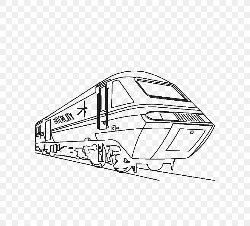 Train Coloring Book Steam Locomotive High-speed Rail, PNG, 600x741px, Train, Area, Auto Part, Automotive Design, Black And White Download Free