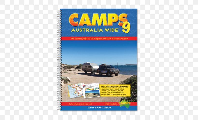 Camps Australia Wide 9 B4 Atlas Incl. Camps Snaps Camps Australia Wide 7: The Ultimate Guide For The Budget And Freedom Conscious Traveller Hardcover Paperback, PNG, 500x500px, Australia, Advertising, Bible, Book, Camping Download Free